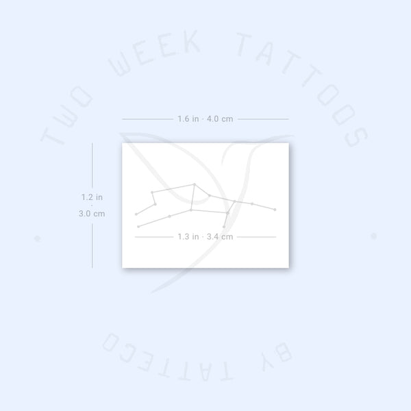 Small Virgo Constellation Semi-Permanent Tattoo - Set of 2