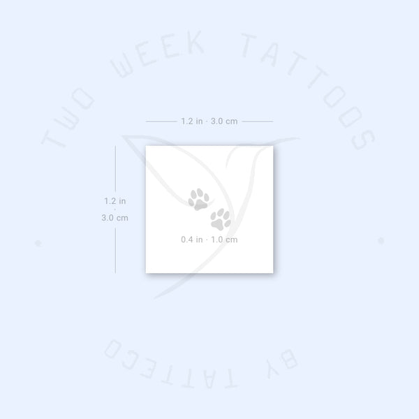 Dog Paw Couple Semi-Permanent Tattoo - Set of 2