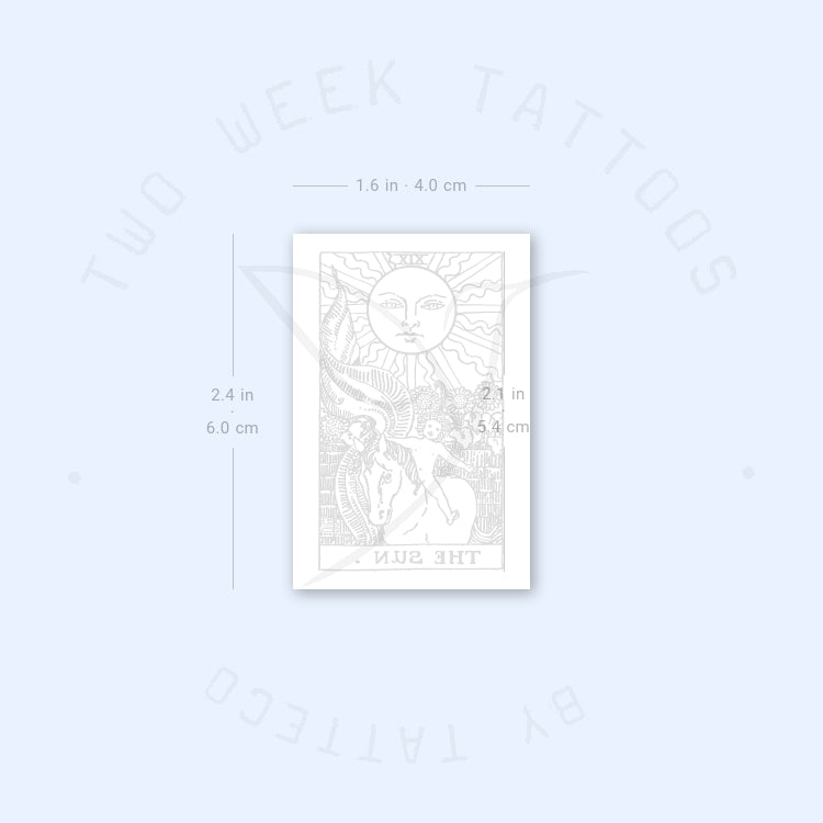 The Sun Tarot Card Semi-Permanent Tattoo - Set of 2
