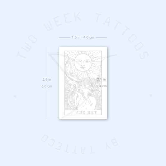 Tatuaje semipermanente de la carta del Tarot El Sol (juego de 2)