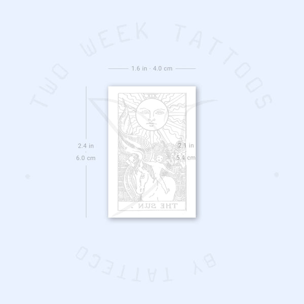 The Sun Tarot Card Semi-Permanent Tattoo - Set of 2