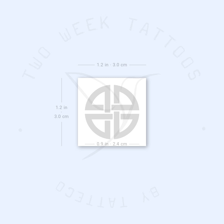 Celtic Shield Knot Semi-Permanent Tattoo - Set of 2