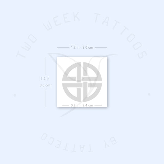 Celtic Shield Knot Semi-Permanent Tattoo - Set of 2