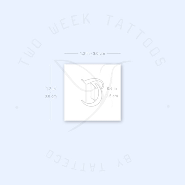 T Gothic Outline Semi-Permanent Tattoo - Set of 2