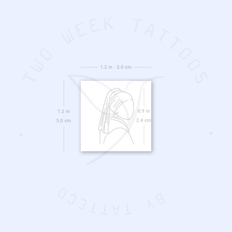 Girl With A Pearl Earring Semi-Permanent Tattoo - Set of 2