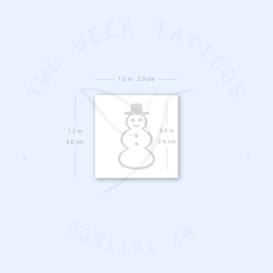 Snowman Semi-Permanent Tattoo - Set of 2