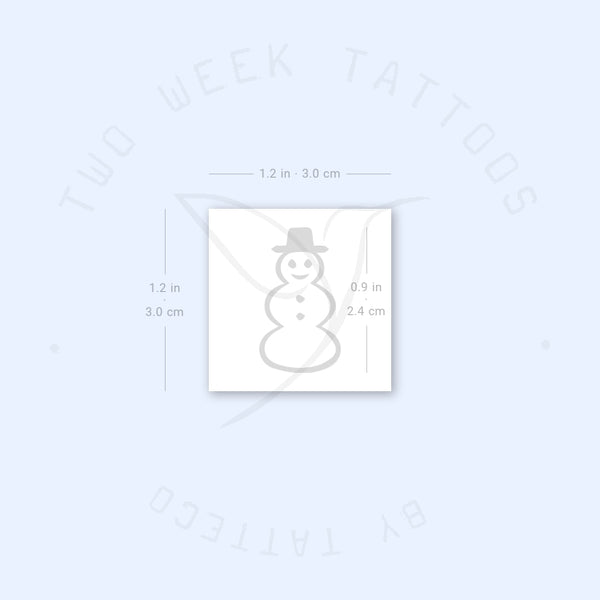 Snowman Semi-Permanent Tattoo - Set of 2