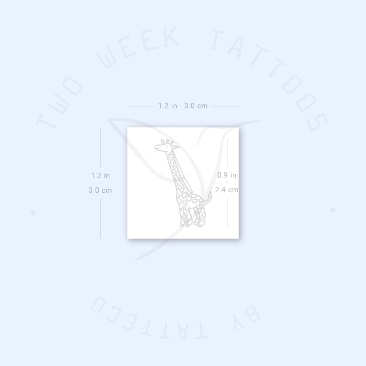 Giraffe Semi-Permanent Tattoo - Set of 2