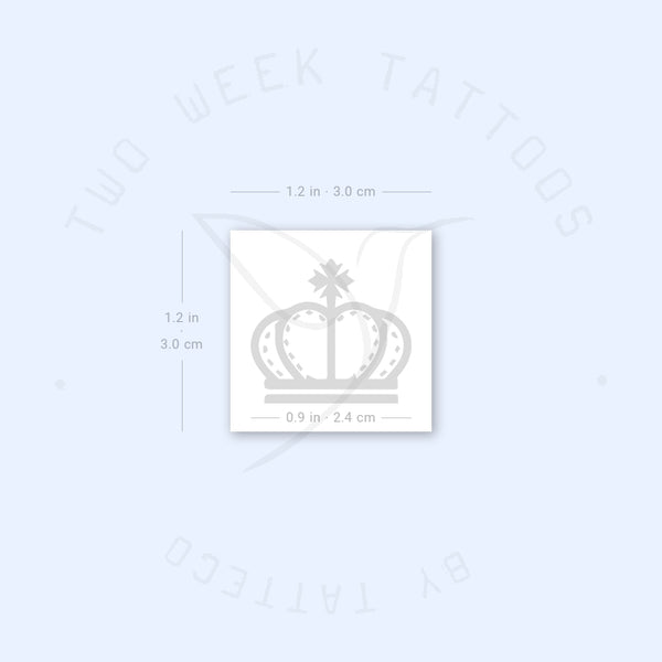 King Crown Semi-Permanent Tattoo - Set of 2