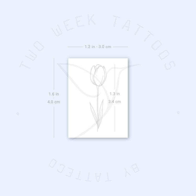Tatuaje semipermanente de tulipán - Juego de 2