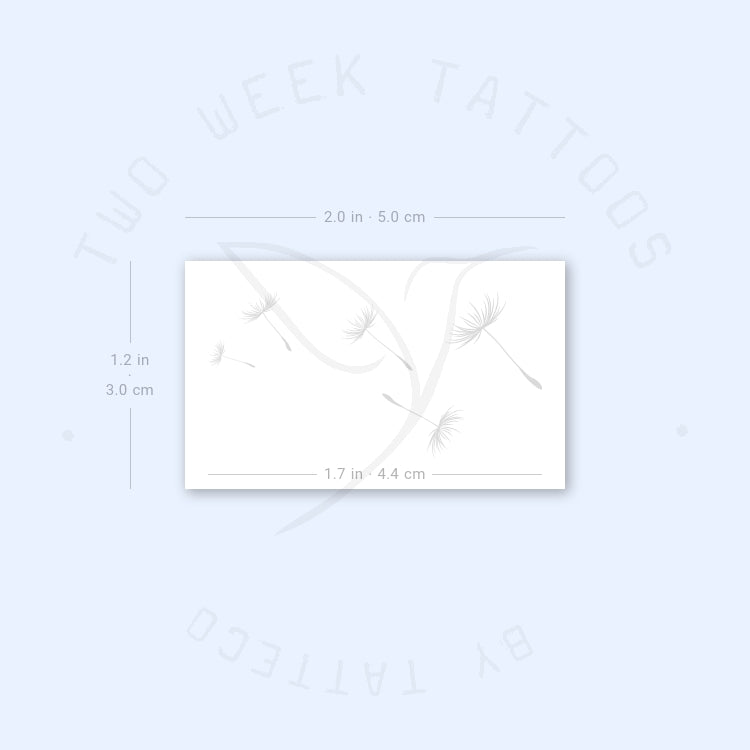 Dandelion Seeds Semi-Permanent Tattoo - Set of 2