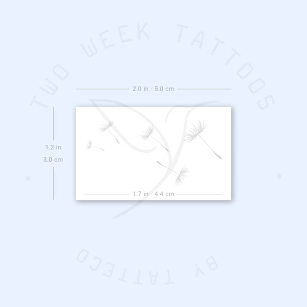 Dandelion Seeds Semi-Permanent Tattoo - Set of 2