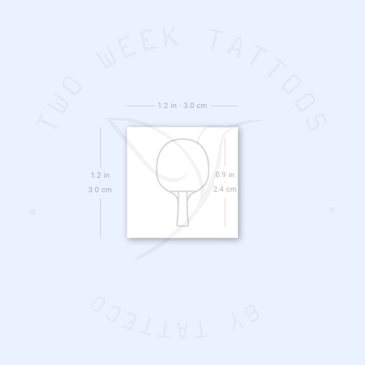 Tatuaje semipermanente de paleta de ping pong (juego de 2)