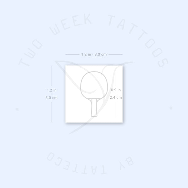 Ping Pong Paddle Semi-Permanent Tattoo - Set of 2
