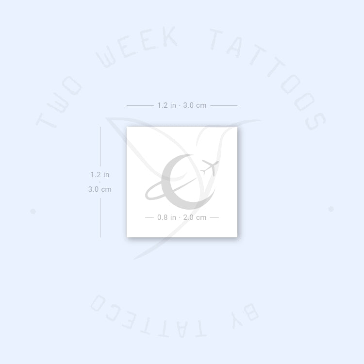 Around The Crescent Semi-Permanent Tattoo - Set of 2