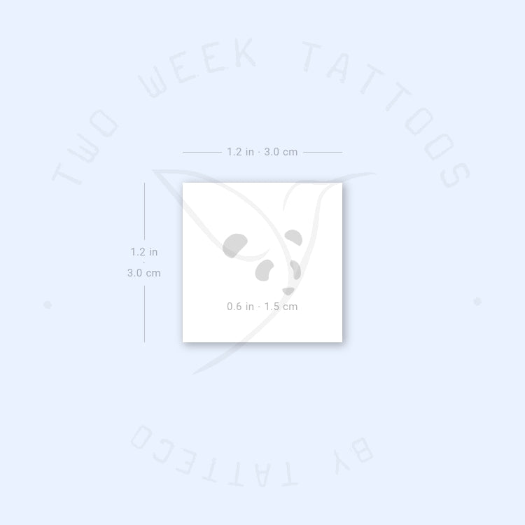 Tatuaje semipermanente de cara de oso panda (juego de 2)