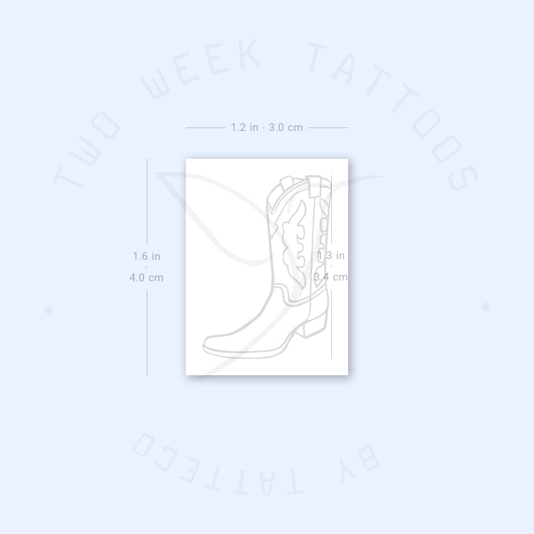 Cowboy Boot Semi-Permanent Tattoo - Set of 2