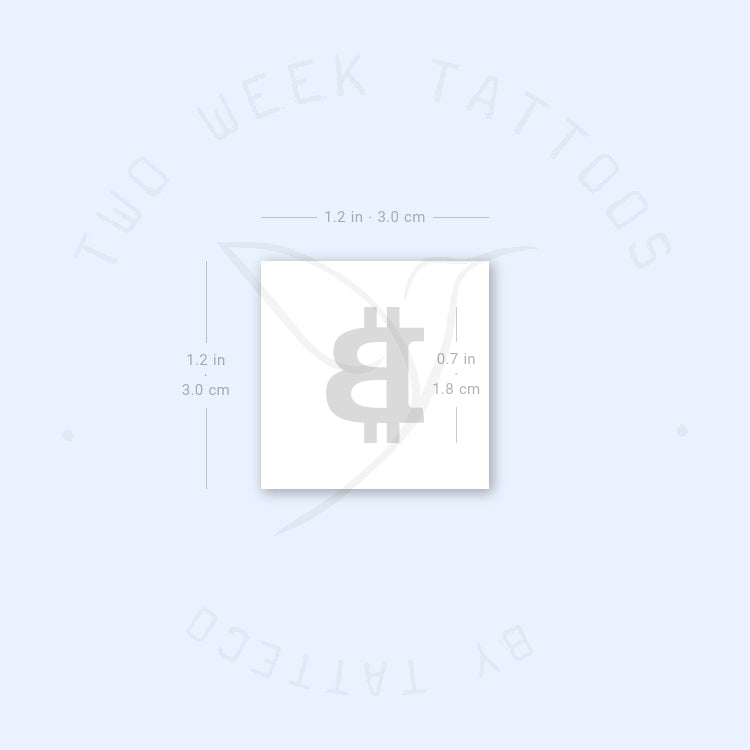 Bitcoin Semi-Permanent Tattoo - Set of 2