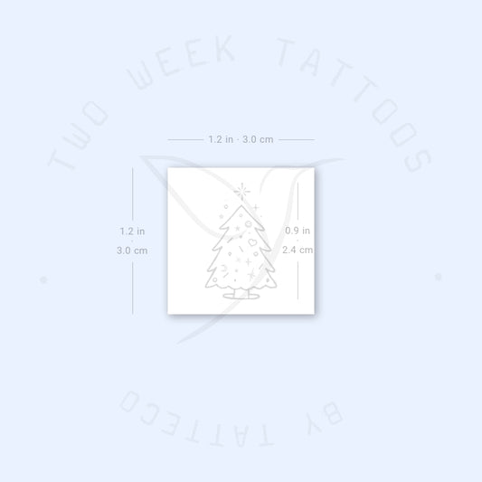 Christmas Tree Semi-Permanent Tattoo - Set of 2