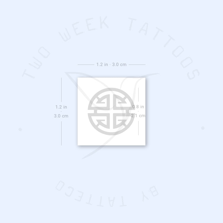 Tatuaje semipermanente del símbolo Fu - Juego de 2