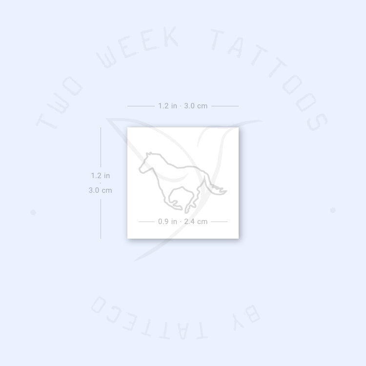 Horse Outline Semi-Permanent Tattoo - Set of 2