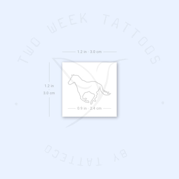 Horse Outline Semi-Permanent Tattoo - Set of 2