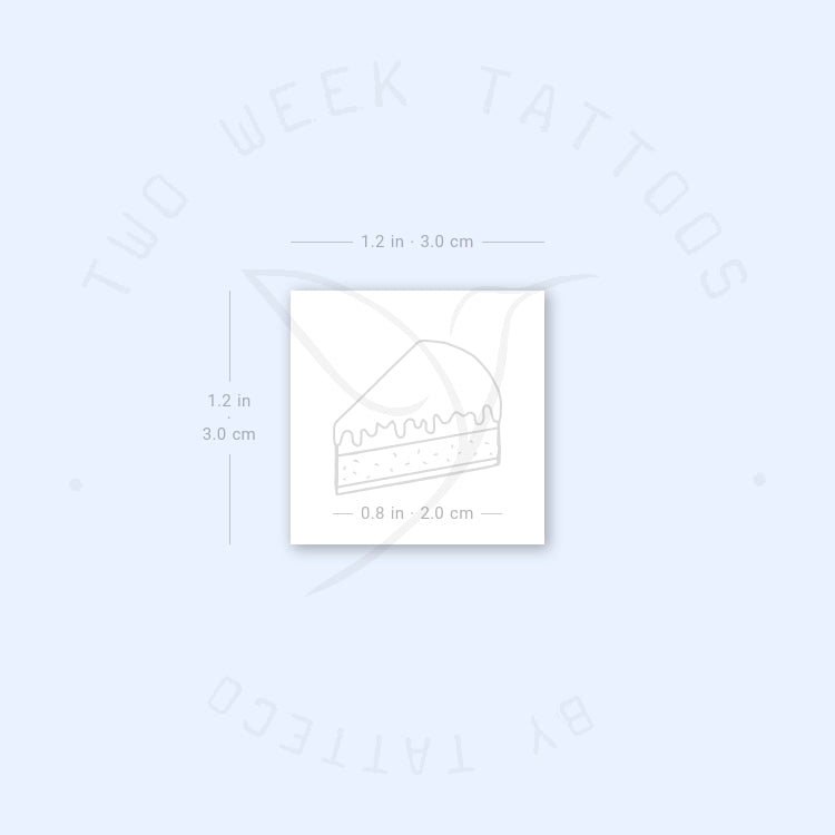 Cake Slice Semi-Permanent Tattoo - Set of 2