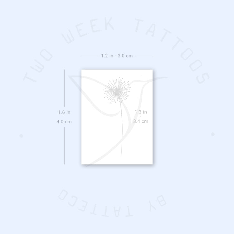 Minimalist Dandelion Semi-Permanent Tattoo - Set of 2