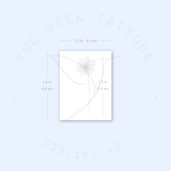 Minimalist Dandelion Semi-Permanent Tattoo - Set of 2