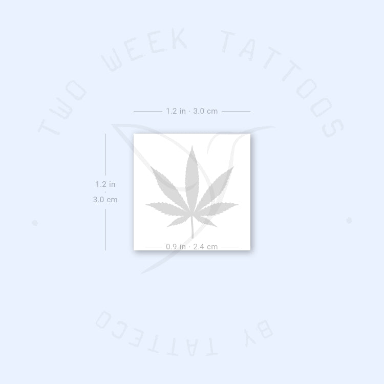 Tatuaje semipermanente de hoja de marihuana - Juego de 2