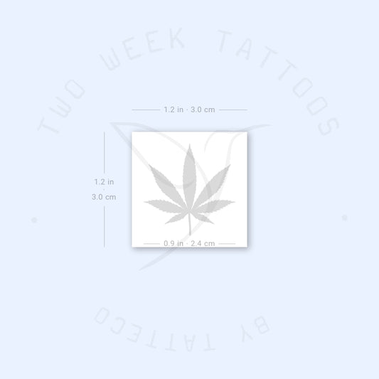 Tatuaje semipermanente de hoja de marihuana - Juego de 2