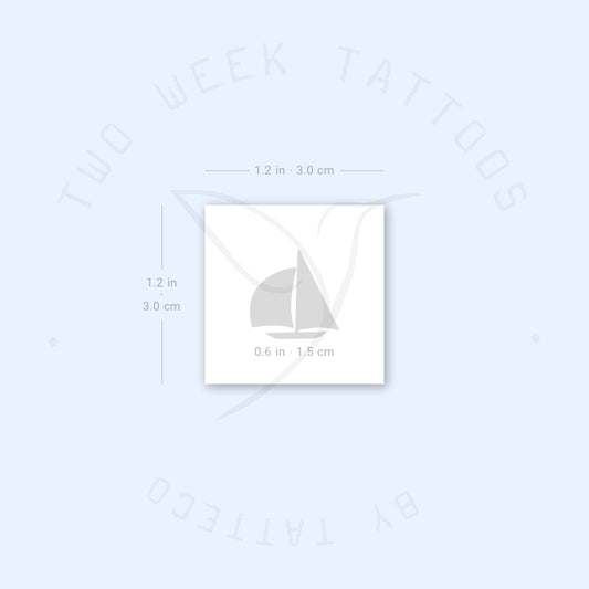 Little Sailboat Semi-Permanent Tattoo - Set of 2