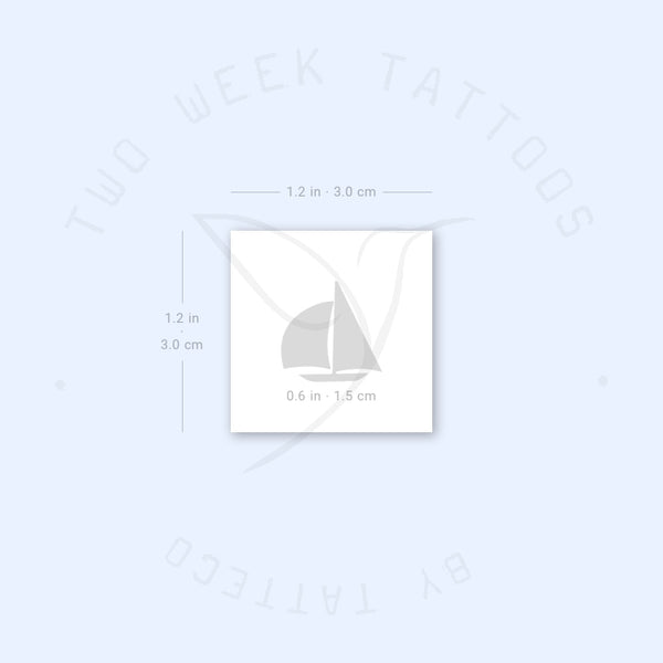 Little Sailboat Semi-Permanent Tattoo - Set of 2
