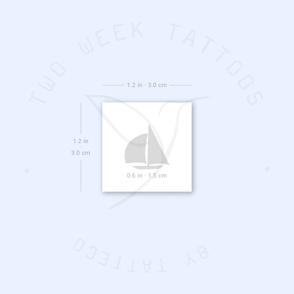 Little Sailboat Semi-Permanent Tattoo - Set of 2