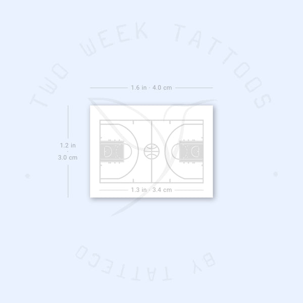 Basketball Court Semi-Permanent Tattoo - Set of 2