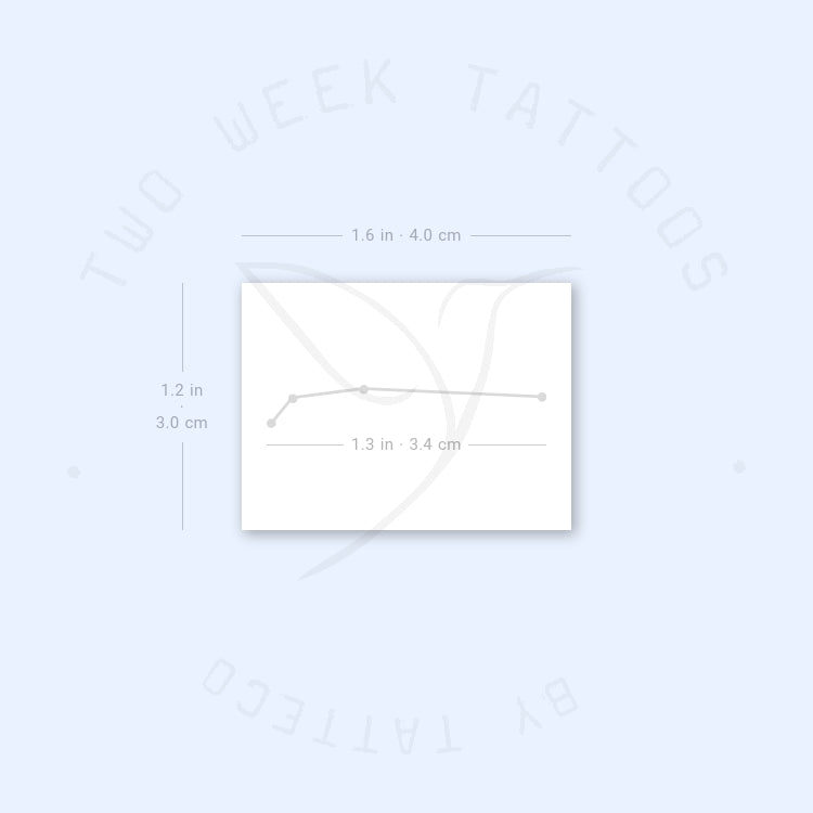 Small Aries Constellation Semi-Permanent Tattoo - Set of 2