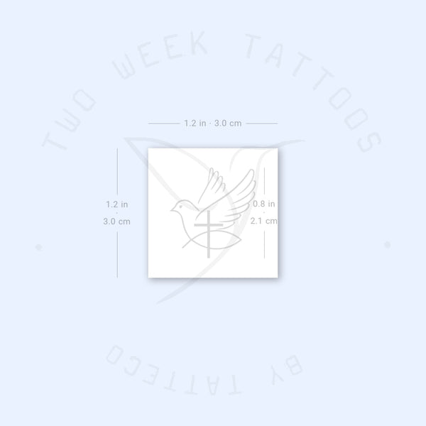 Cross Dove Jesus Fish Semi-Permanent Tattoo - Set of 2