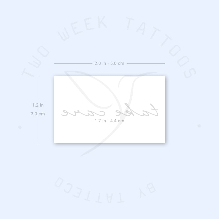 Take Care Semi-Permanent Tattoo - Set of 2
