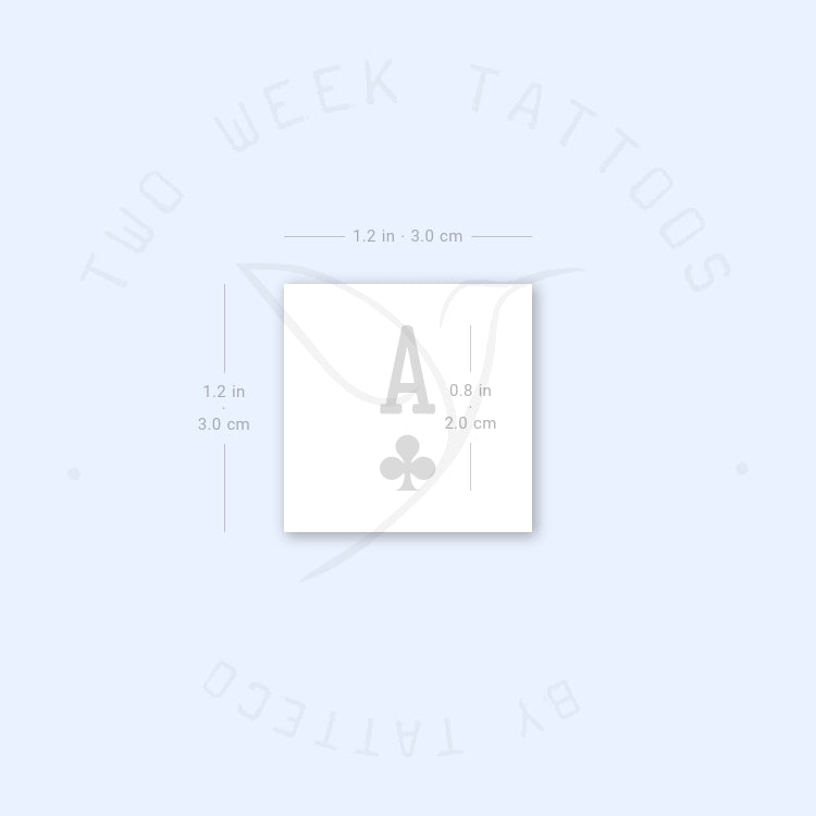 Tatuaje semipermanente de as de tréboles (juego de 2)