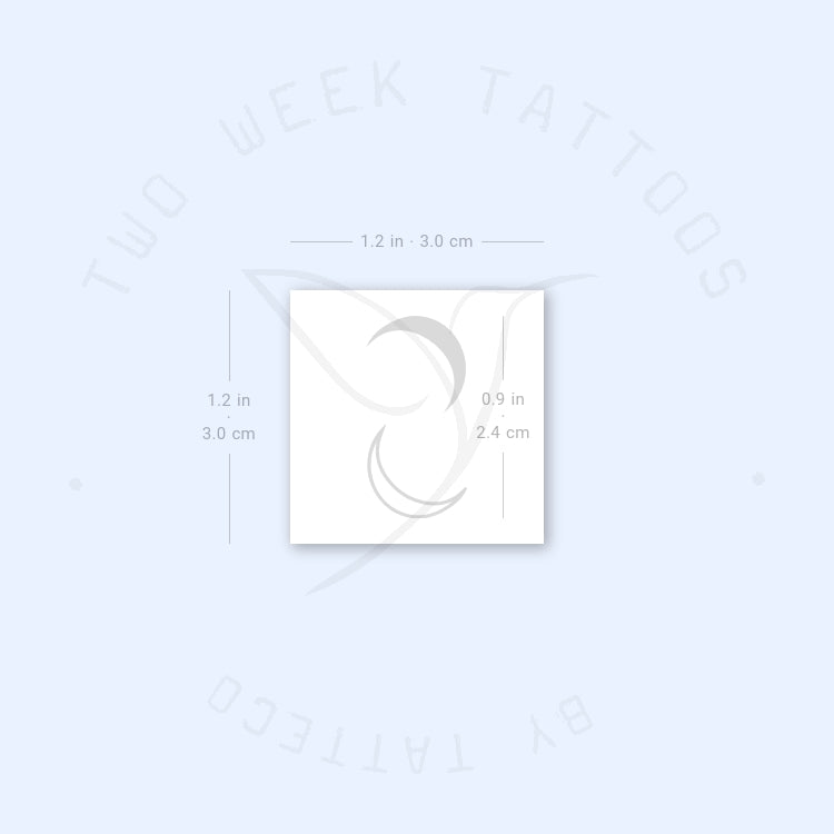 Moon Couple Semi-Permanent Tattoo - Set of 2