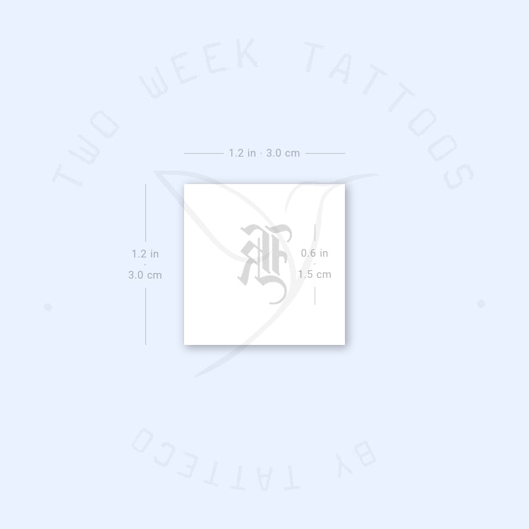 Gothic K Semi-Permanent Tattoo - Set of 2