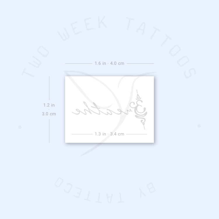 Breathe + Symbol Semi-Permanent Tattoo - Set of 2