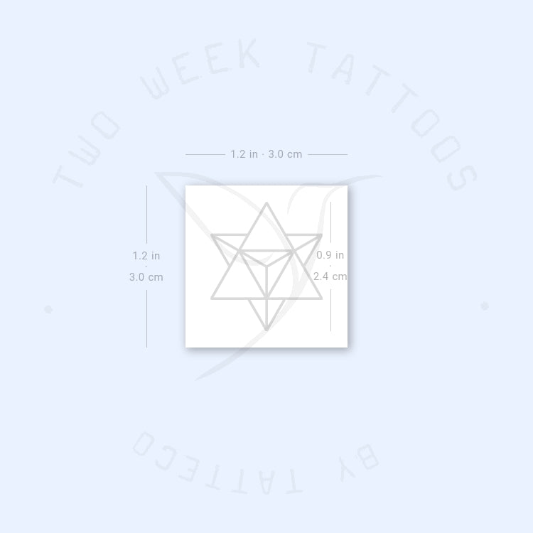 Small Merkabah Semi-Permanent Tattoo - Set of 2