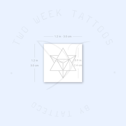 Tatuaje semipermanente pequeño de Merkaba (juego de 2)