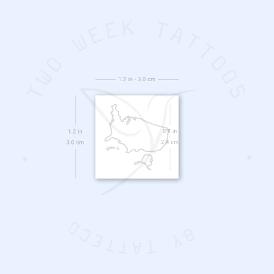 Tatuaje semipermanente del mapa de EE. UU. (juego de 2)