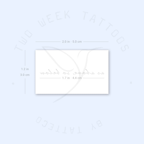 As Above, So Below Semi-Permanent Tattoo - Set of 2