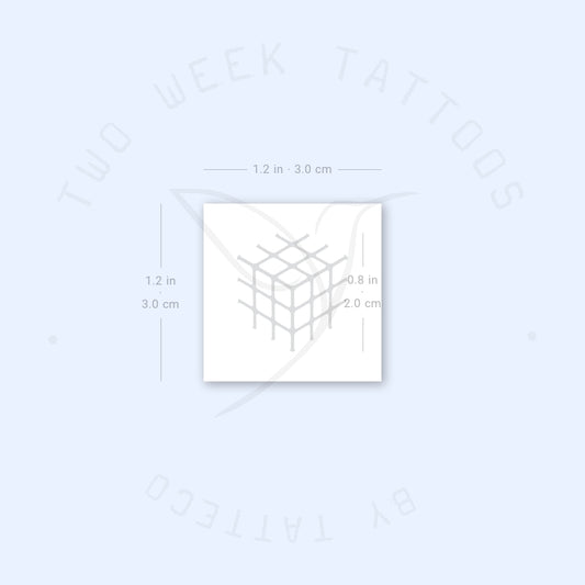 Minimalist Rubik's Cube Semi-Permanent Tattoo - Set of 2