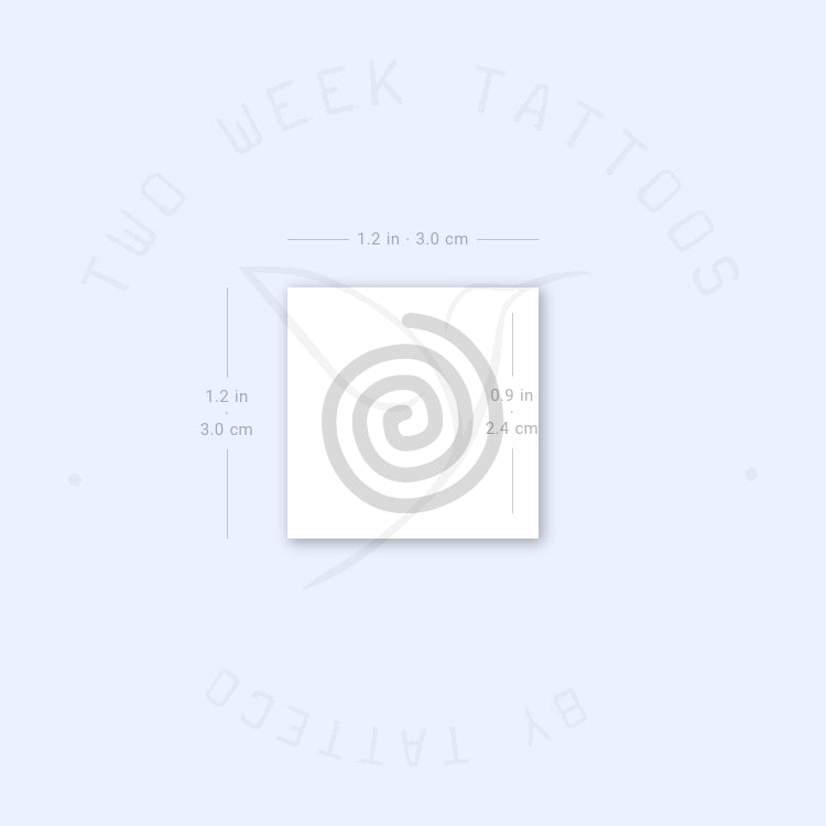 Tatuaje semipermanente pequeño de espiral simple (juego de 2)