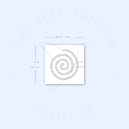 Small Single Spiral Semi-Permanent Tattoo - Set of 2