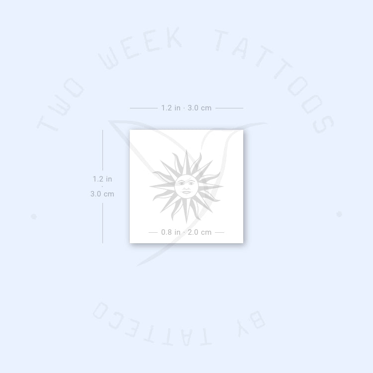 Sol De Mayo Uruguay Semi-Permanent Tattoo - Set of 2